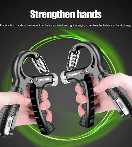 Hand Grip Strength Power Trainer Gripper Strengthener Adjustable Gym Exerciser