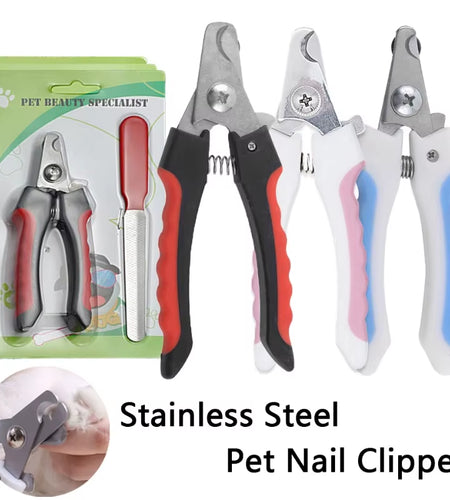 Professional Pet Nail Clipper Stainless Steel Dog Cat Nail Trimmer Labor-Saving Nail Clipper Convenient Dog Grooming Supplies
