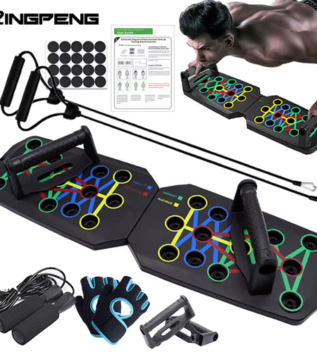 Push-Up Board Set Portable Multifunctional Push-Up Bar Foldable Fitness Equipment for Chest Abdomen Arms/Back Training
