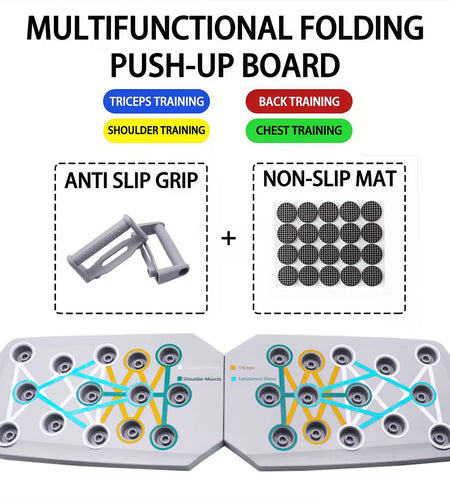 Push-Up Board Set Portable Multifunctional Push-Up Bar Foldable Fitness Equipment for Chest Abdomen Arms/Back Training