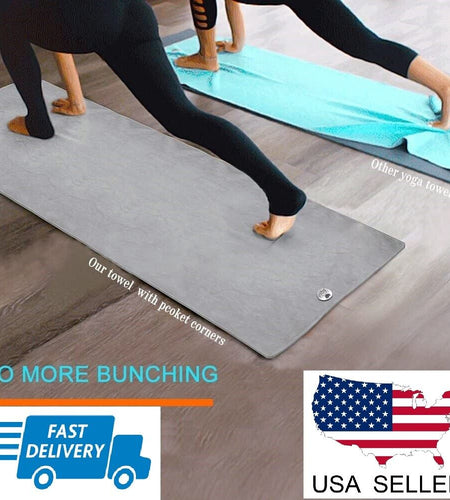 Yoga Mat Towel Non Slip Super Soft Sweat Absorbent Quick Drying Eco Friendly