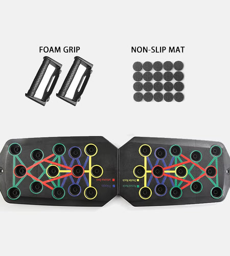 Portable Foldable Push-Up Board Set with Handles Multifunctional Fitness Equipment for Chest Abdomen Arms Back Training