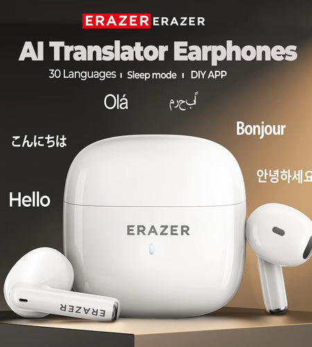[AI Translator Earphones] Erazer Xt92Pro Bluetooth Earphones Real-Time Translate Earbuds Wireless Headphones for Travel Talking