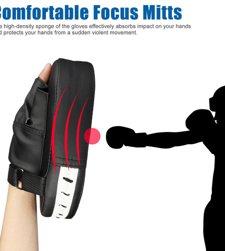 2PCS MMA Boxing Punching Mitts Sparring Gloves Kick Target Focus Training Pads